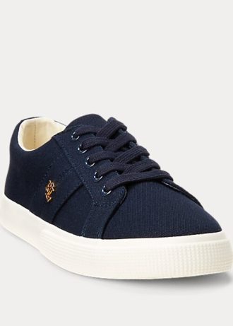Zapatillas de lona Ralph Lauren Janson II para mujer en color azul marino