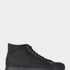 Zapatillas de lona Ralph Lauren Mayport negras para hombre
