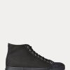 Zapatillas de lona Ralph Lauren Mayport negras para mujer