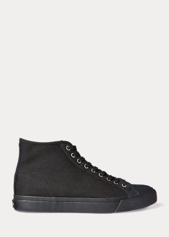 Zapatillas de lona Ralph Lauren Mayport negras para mujer