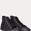 Zapatillas de lona Ralph Lauren Mayport negras para mujer