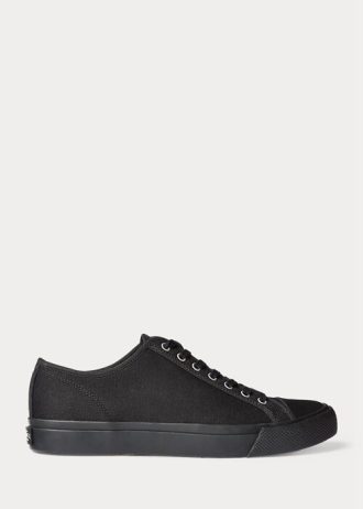 Zapatillas de lona Ralph Lauren negras para hombre