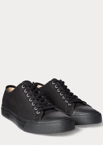 Zapatillas de lona Ralph Lauren negras para hombre