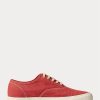 Zapatillas de lona Ralph Lauren rojas para hombre