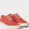 Zapatillas de lona Ralph Lauren rojas para hombre