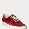 Zapatillas de pana Ralph Lauren Keaton rojas para hombre