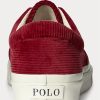 Zapatillas de pana Ralph Lauren Keaton rojas para hombre