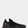 Zapatillas de punto Ralph Lauren Trackster 200II negras para hombre