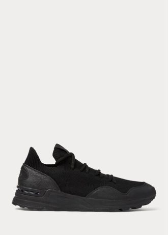 Zapatillas de punto Ralph Lauren Trackster 200II negras para hombre