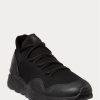 Zapatillas de punto Ralph Lauren Trackster 200II negras para hombre