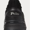 Zapatillas de punto Ralph Lauren Trackster 200II negras para hombre