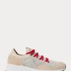 Zapatillas de punto Ralph Lauren Trackster 200II para hombre en gris claro