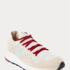 Zapatillas de punto Ralph Lauren Trackster 200II para hombre en gris claro