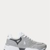 Zapatillas deportivas Ralph Lauren Jogger de ante y malla para hombre en gris