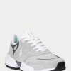 Zapatillas deportivas Ralph Lauren Jogger de ante y malla para hombre en gris