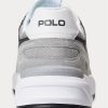 Zapatillas deportivas Ralph Lauren Jogger de ante y malla para hombre en gris