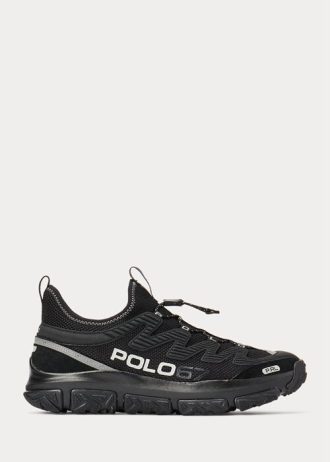 Zapatillas Ralph Lauren Adventure 300LT para hombre, color negro/negro