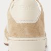 Zapatillas Ralph Lauren Court de piel y ante en beige para hombre