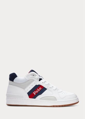 Zapatillas Ralph Lauren Court Mid Pro blancas para hombre Zapatillas Ralph Lauren Court Mid Pro blancas para hombre