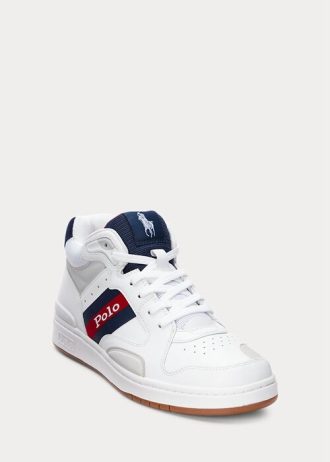 Zapatillas Ralph Lauren Court Mid Pro blancas para hombre Zapatillas Ralph Lauren Court Mid Pro blancas para hombre