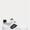Zapatillas Ralph Lauren Court Mid Pro para hombre, color blanco y gris