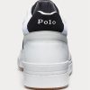 Zapatillas Ralph Lauren Court Mid Pro para hombre, color blanco y gris