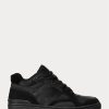 Zapatillas Ralph Lauren Court Mid Pro para hombre, color negro/negro