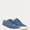 Zapatillas Ralph Lauren de lona azul real para hombre