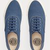 Zapatillas Ralph Lauren de lona azul real para hombre