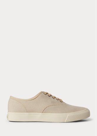 Zapatillas Ralph Lauren de lona beige para hombre
