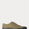 Zapatillas Ralph Lauren de lona color oliva para hombre