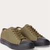 Zapatillas Ralph Lauren de lona color oliva para hombre