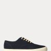 Zapatillas Ralph Lauren de lona índigo para mujer en azul marino Zapatillas Ralph Lauren de lona índigo para mujer en azul marino