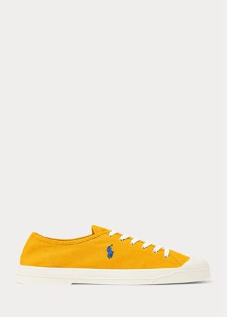 Zapatillas Ralph Lauren Essence 100 Canvas Cap-Toe para hombre, color amarillo y azul Zapatillas Ralph Lauren Essence 100 Canvas Cap-Toe para hombre, color amarillo y azul