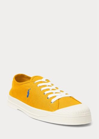 Zapatillas Ralph Lauren Essence 100 Canvas Cap-Toe para hombre, color amarillo y azul Zapatillas Ralph Lauren Essence 100 Canvas Cap-Toe para hombre, color amarillo y azul