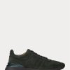 Zapatillas Ralph Lauren Ethan de ante de becerro verde oscuro para hombre Zapatillas Ralph Lauren Ethan de ante de becerro verde oscuro para hombre