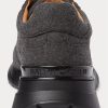 Zapatillas Ralph Lauren Ethan de franela de lana en gris oscuro para hombre Zapatillas Ralph Lauren Ethan de franela de lana en gris oscuro para hombre