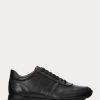 Zapatillas Ralph Lauren Ethan de piel de becerro negras para hombre Zapatillas Ralph Lauren Ethan de piel de becerro negras para hombre