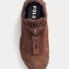 Zapatillas Ralph Lauren Grayson de ante de becerro con cremallera para mujer, color marrón Zapatillas Ralph Lauren Grayson de ante de becerro con cremallera para mujer, color marrón