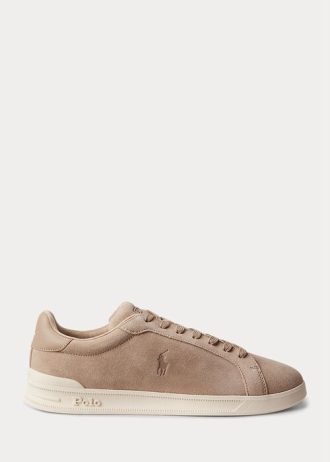 Zapatillas Ralph Lauren Heritage Court II de ante beige para hombre Zapatillas Ralph Lauren Heritage Court II de ante beige para hombre