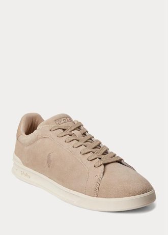 Zapatillas Ralph Lauren Heritage Court II de ante beige para hombre Zapatillas Ralph Lauren Heritage Court II de ante beige para hombre