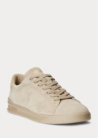 Zapatillas Ralph Lauren Heritage Court II de ante color caqui para hombre Zapatillas Ralph Lauren Heritage Court II de ante color caqui para hombre