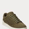 Zapatillas Ralph Lauren Heritage Court II de ante verde para hombre Zapatillas Ralph Lauren Heritage Court II de ante verde para hombre