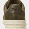 Zapatillas Ralph Lauren Heritage Court II de ante verde para hombre Zapatillas Ralph Lauren Heritage Court II de ante verde para hombre