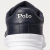 Zapatillas Ralph Lauren Heritage Court II de cuero para hombre en azul marino y blanco