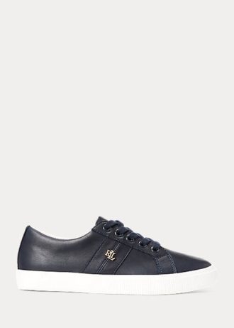 Zapatillas Ralph Lauren Janson II de piel napa para mujer en color azul marino Zapatillas Ralph Lauren Janson II de piel napa para mujer en color azul marino