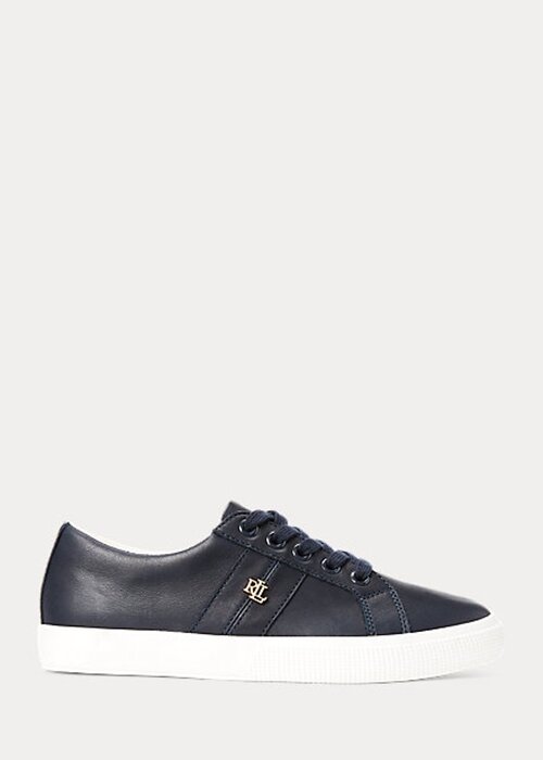 Zapatillas Ralph Lauren Janson II de piel napa para mujer en color azul marino Zapatillas Ralph Lauren Janson II de piel napa para mujer en color azul marino