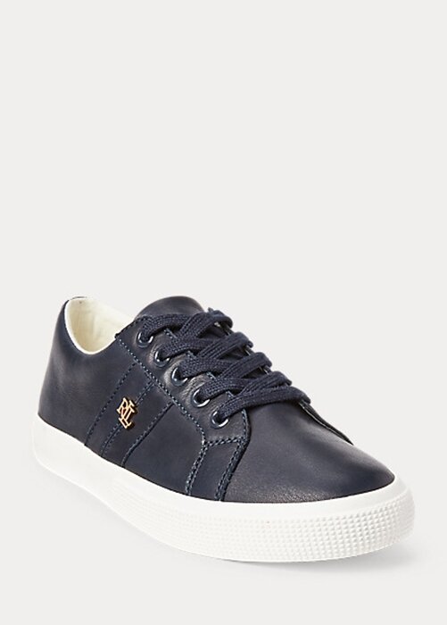 Zapatillas Ralph Lauren Janson II de piel napa para mujer en color azul marino Zapatillas Ralph Lauren Janson II de piel napa para mujer en color azul marino