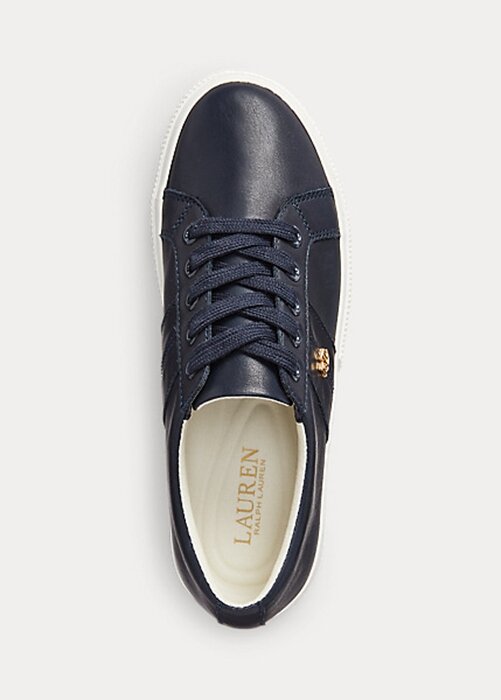 Zapatillas Ralph Lauren Janson II de piel napa para mujer en color azul marino Zapatillas Ralph Lauren Janson II de piel napa para mujer en color azul marino