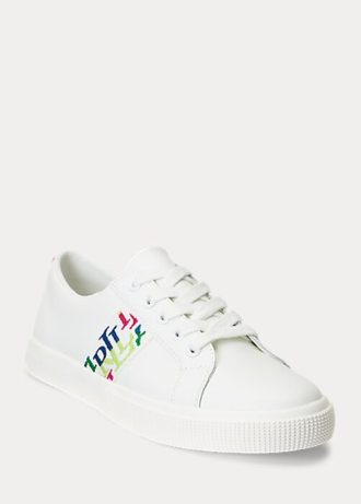 Zapatillas Ralph Lauren Janson III de piel napa blancas para mujer Zapatillas Ralph Lauren Janson III de piel napa blancas para mujer